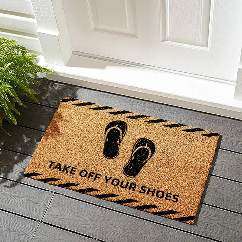 VIKAMA Anti-Moisture Coconut Palm Floor Mat, Anti-Slip Entrance Welcome Mat, Kitchen Balcony Carpet, Home Decoration