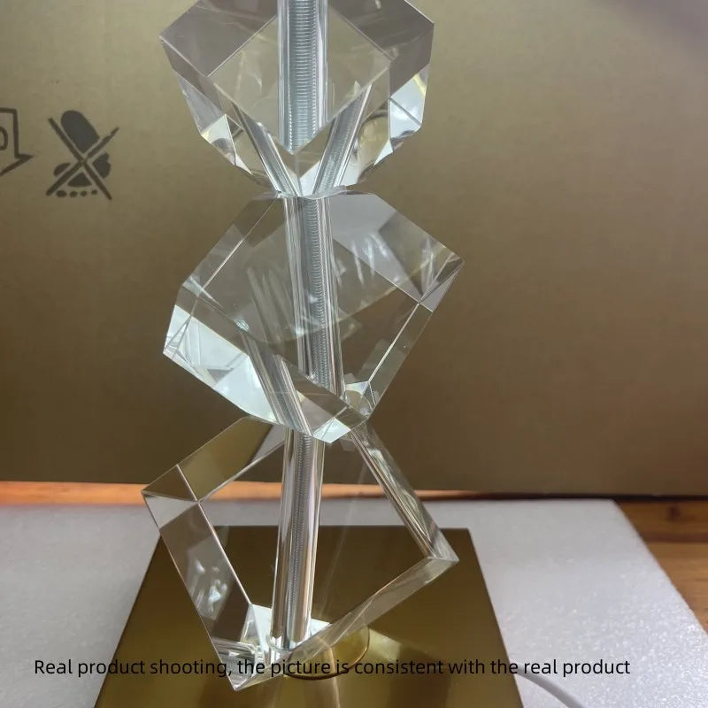 Modern Crystal LED Table Lamp Simple Luxurious Creative for Home Decor Living Room Bedroom Bedside Decorative Table Lighting