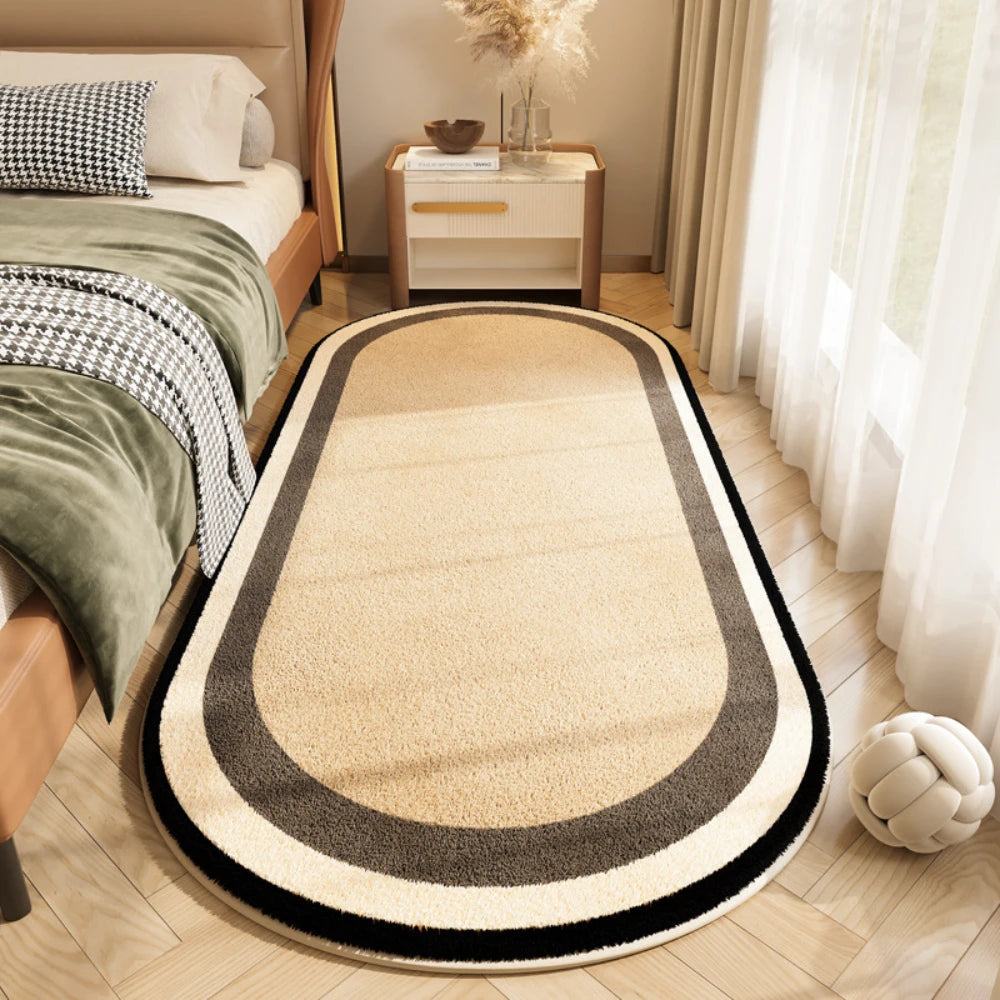 VIKAMA Rug For Bedroom Flannel Bedroom Modern Simple Multicolor Bedside Carpet Anti-Fouling Anti-Skid Bay Window Cushion