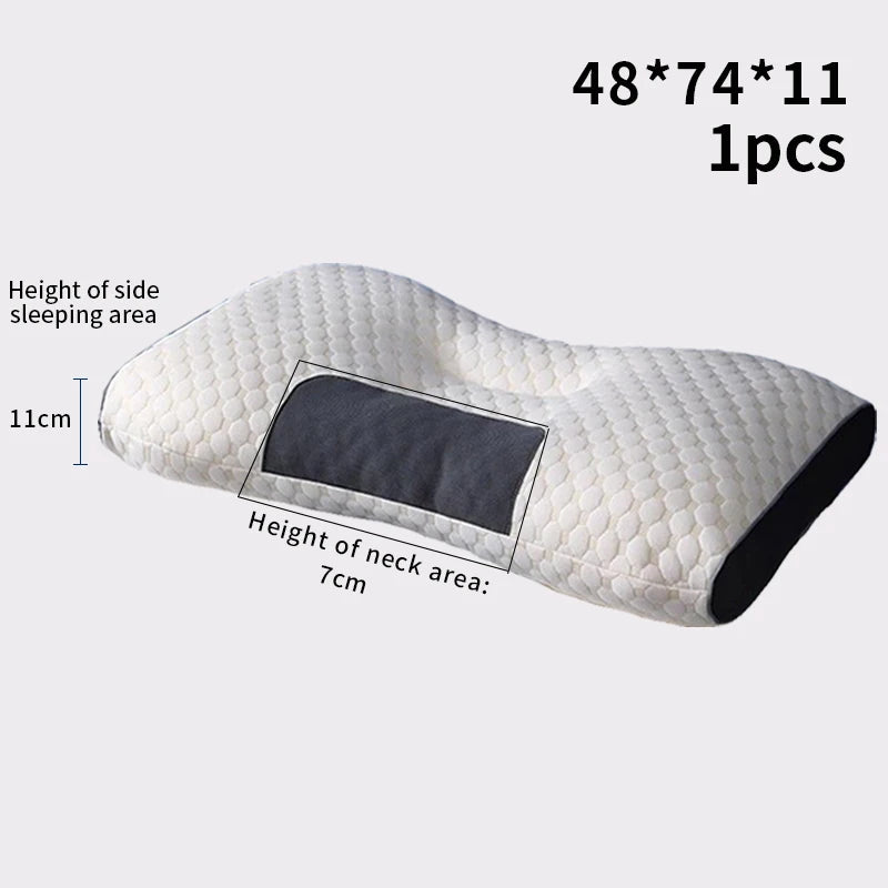 Almohada Neck Pillow Help Sleep And Protect The Neck Cervical Orthopedic Soybean Fiber Massage Household SPA Pillow For Sleeping