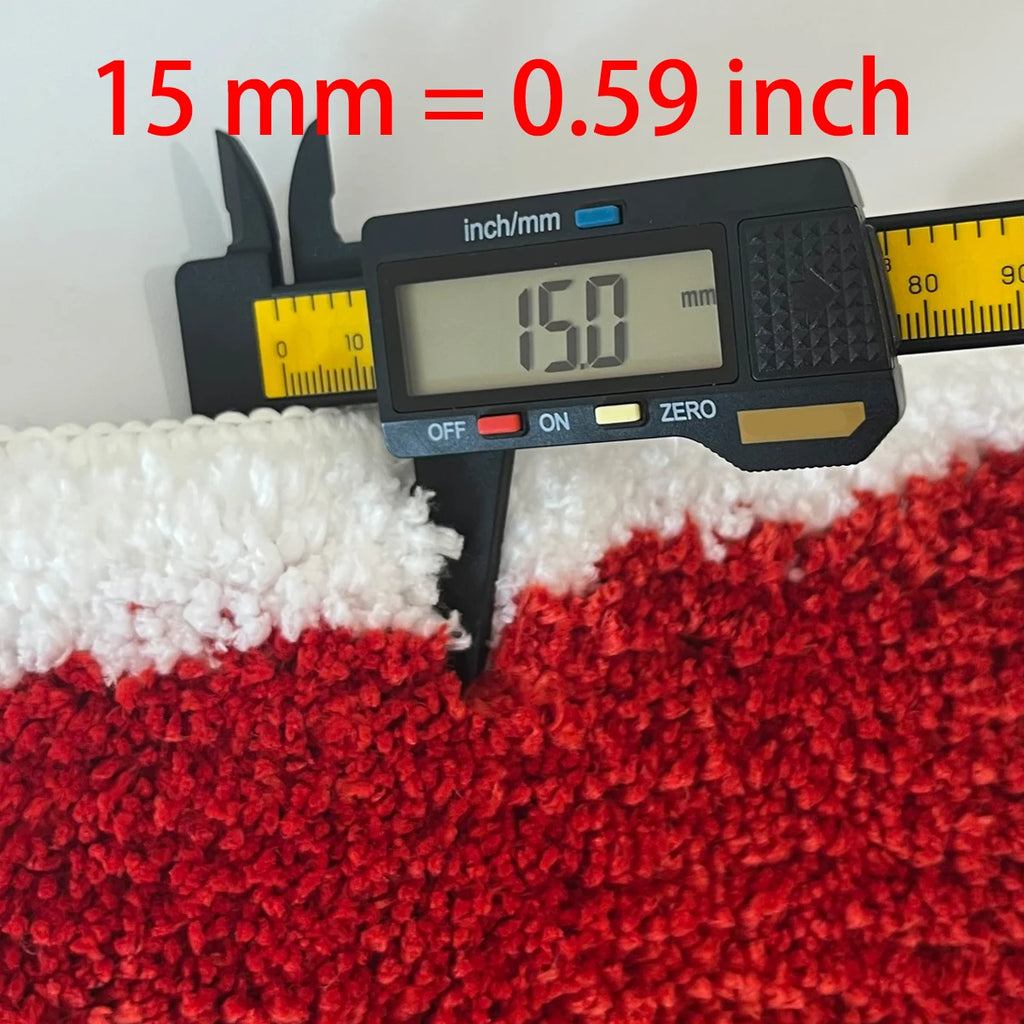 Red Dice Tufted Rug – Cheerful Washable Bedside Carpet for Bedroom and Living Room