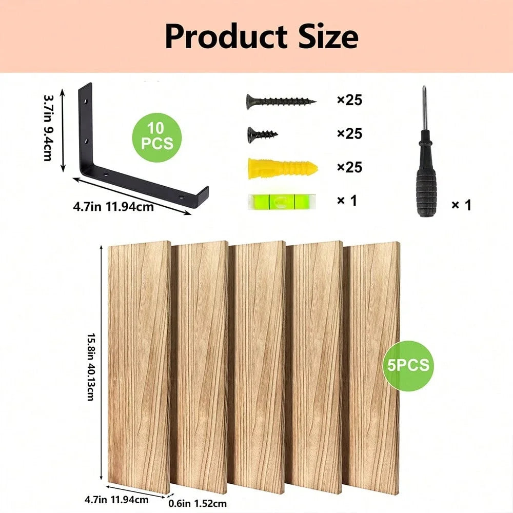 Superlele 5/8pcs Floating Wall Shelves: Multi-Hue Racks for Plants, Photos & Trophies