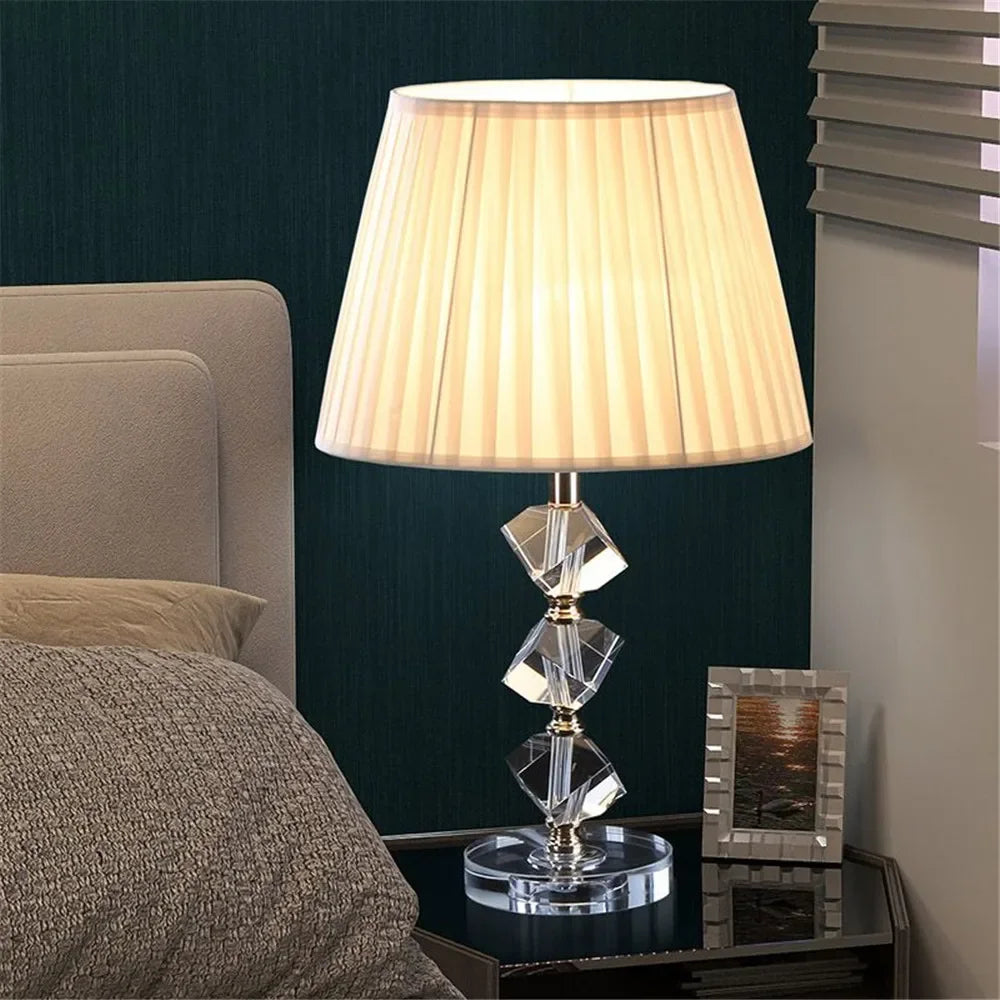 TEMAR Nordic Modern Crystal Table Lamp LED Luxury Living Room Bedroom Study Villa Hotel Home Decoration Light