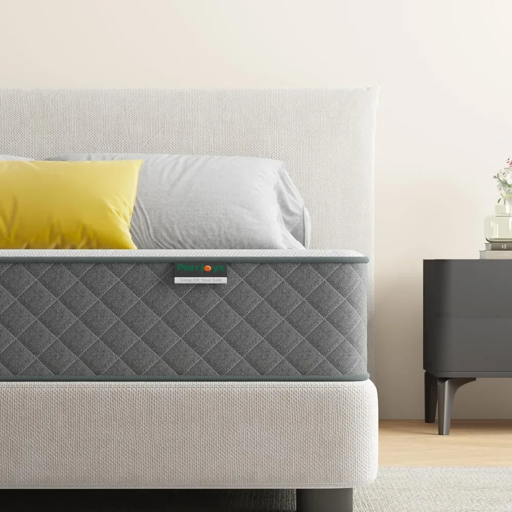 Firm Full Mattress Hybrid Full Mattress in a Box with Gel Memory Foam, Pocket Innerspring, Pressure Relief, Motion Isolation