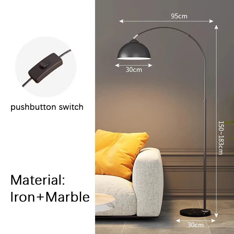 Led Gold/Black Italian Marble Floor Lamp Stand light,Bedside Reading room desk,Living Room Mood light Lighting room decoration