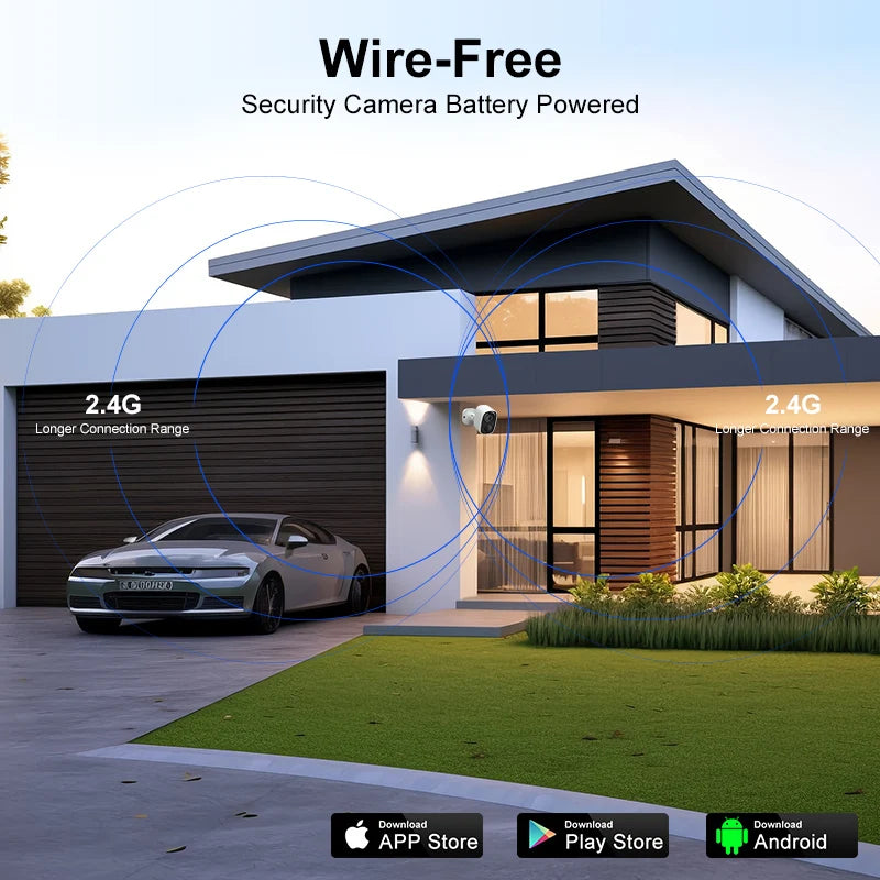 Vstarcam 2K Solar Security Cameras Wireless Outdoor Battery Powered Security Camera PIR Motion Alarm Cloud Storage Two Way Audio