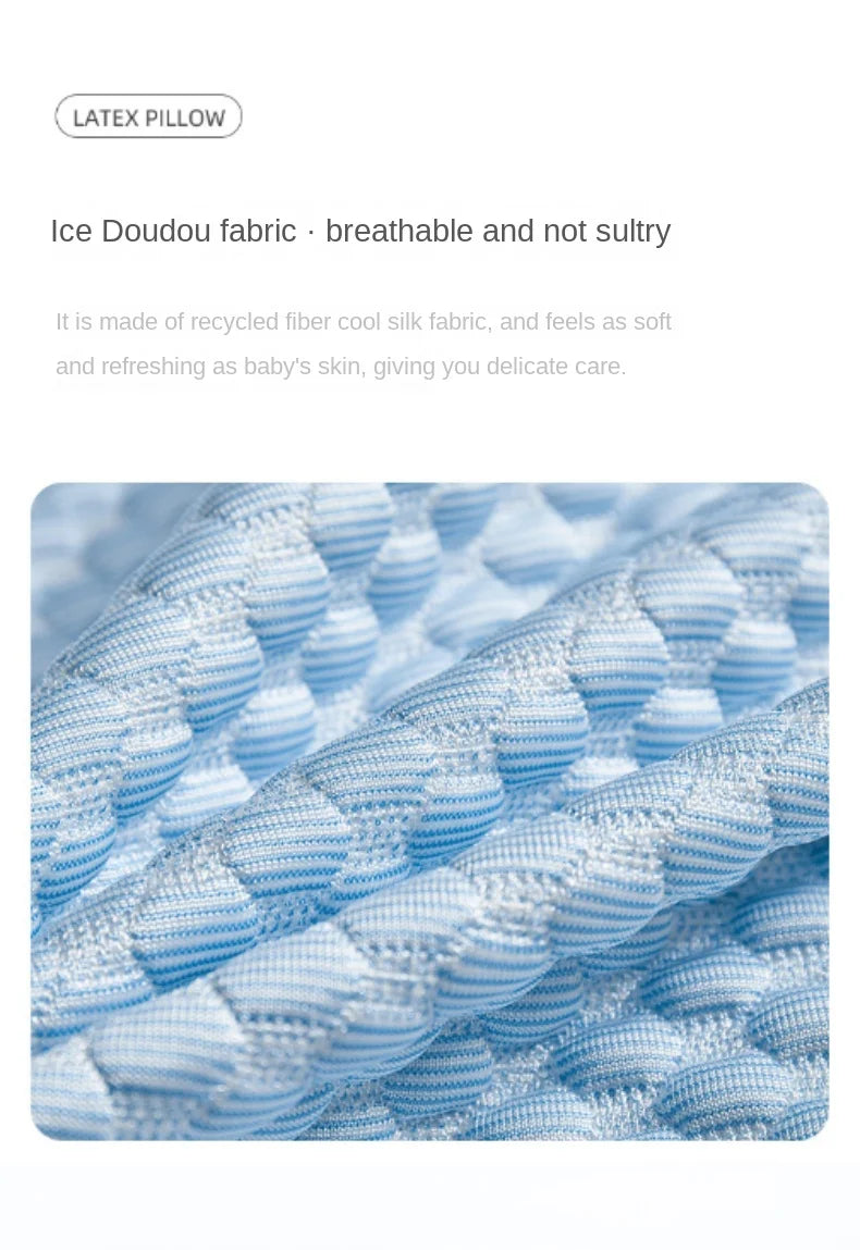 Ice coolingTechnology Thai Natural Latex Pillow Slow Rebound Health Care Memory Foam Pillow Orthopedic Pillow Neck Protector 1PC