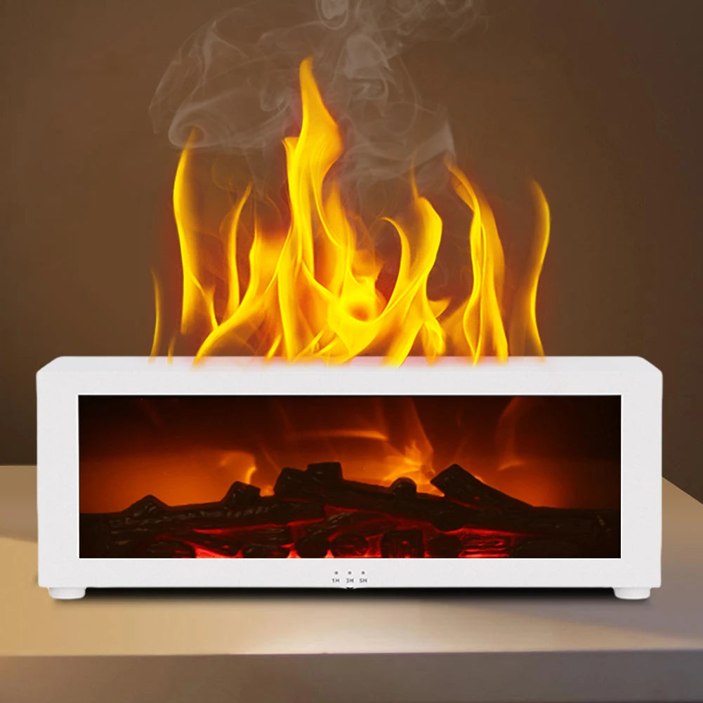 Air Humidifier Essential Oil Diffuser Flame Aroma Humidifier Home Room Fragrance Diffuser with LED Light Aromatherapy Diffuser