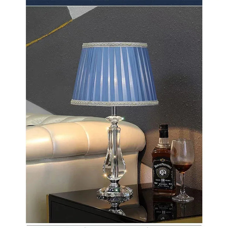 Contemporary Crystal Table Lamp Luxurious Living Room Bedroom Study LED Originality Bedside Desk Light