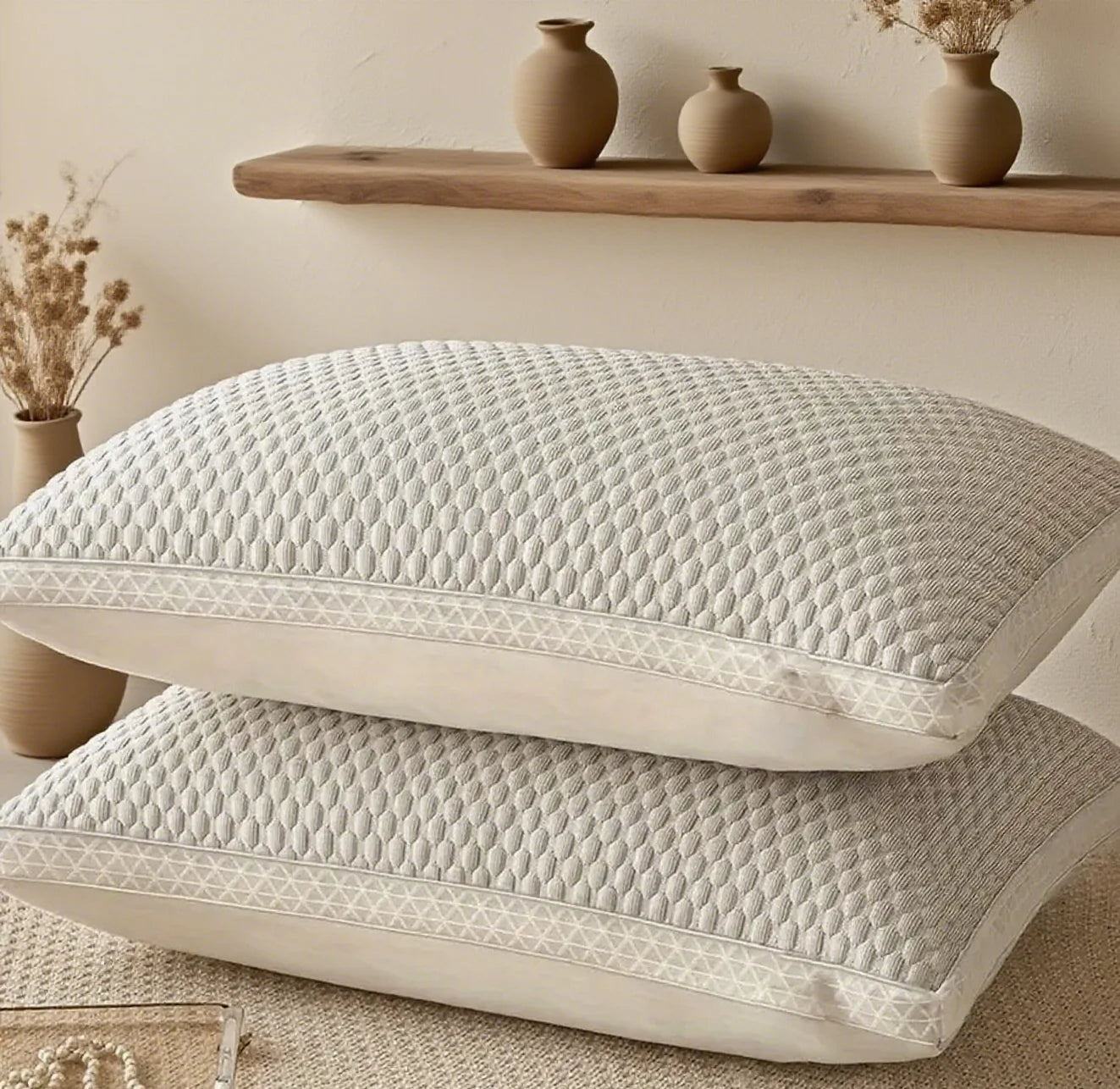 A pillow that can flexibly fit the curves of the neck and head in different sleeping positions to provide head support