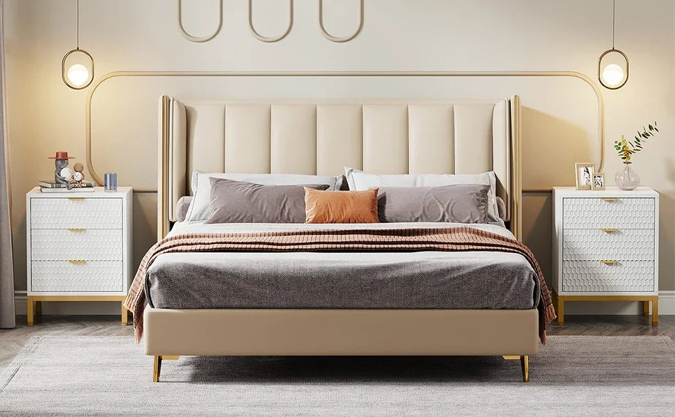 Tribesigns Modern Nightstand, 25.8" Tall Bedside Table with 3 Drawers, Contemporary End Side Table with Storage for Bedroom