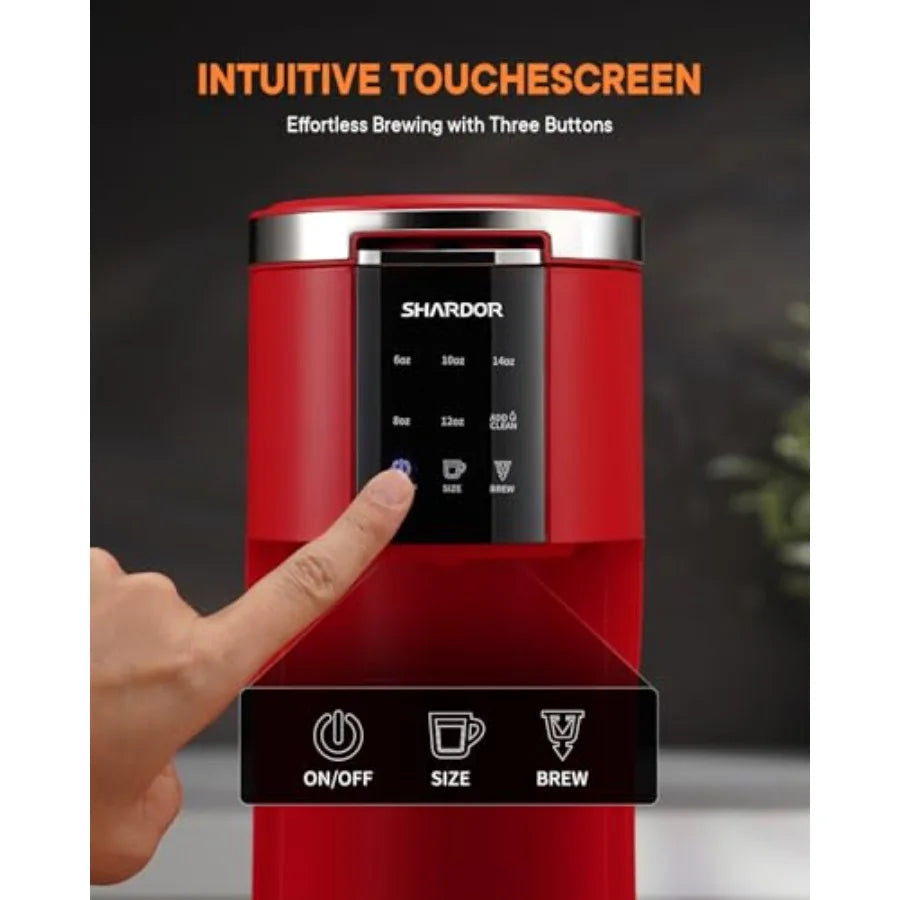 3-in-1 Single Serve K-Cup Coffee Maker – Pod, Ground Coffee & Tea Brewer (6–14 oz)