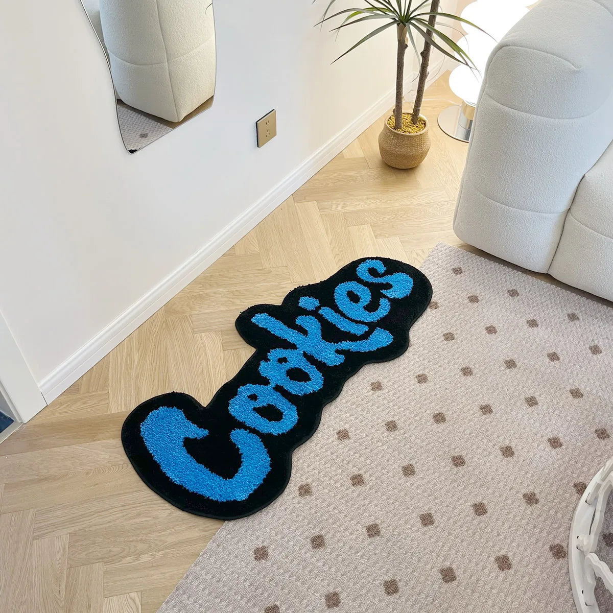 Handmade Cookies Rug for Kids Room Tufted Carpet Mat Soft Plush Children Gift Room Decoration