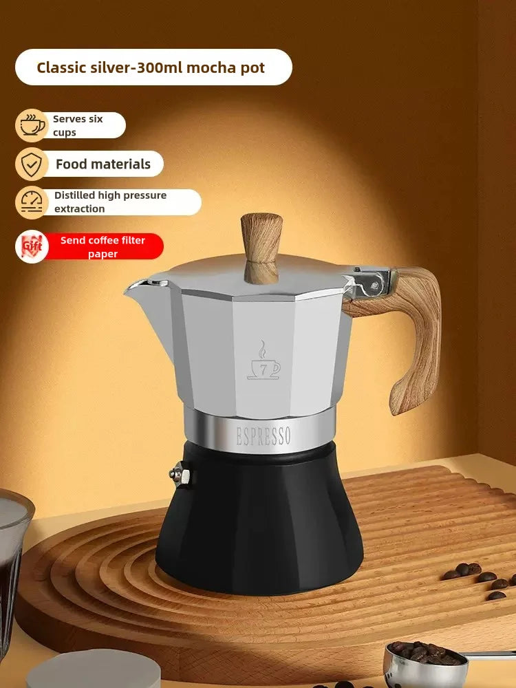 150ml / 300ml Stovetop Espresso Maker – Italian Moka Pot Coffee Maker