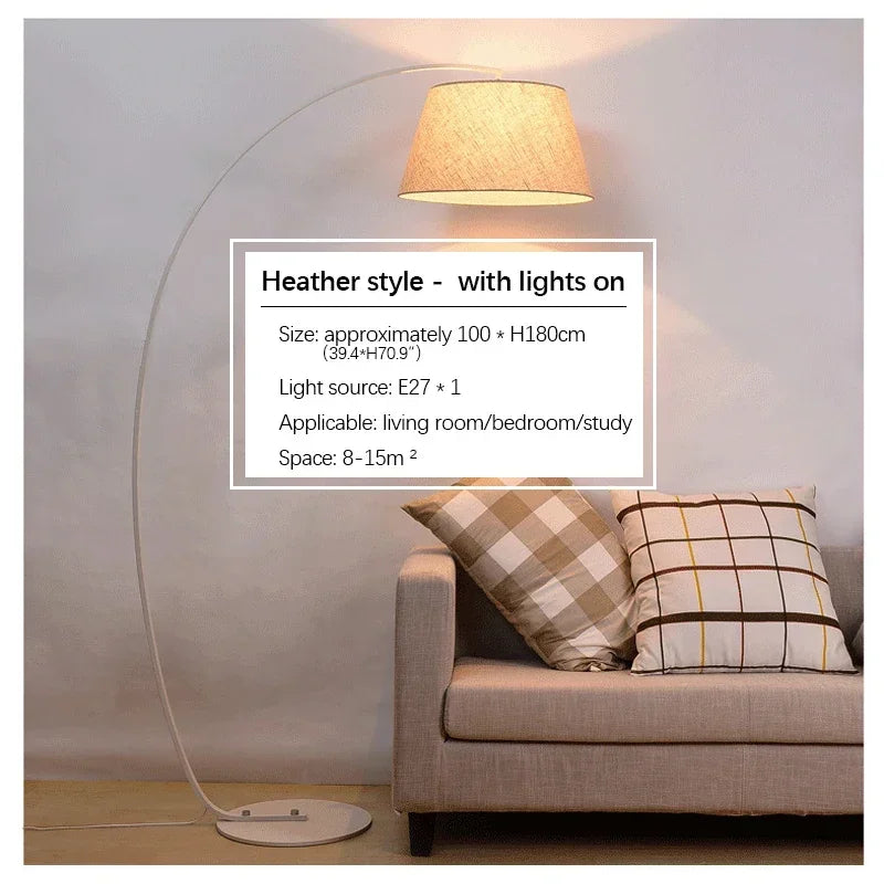 OULALA Nordic  Fishing Floor Lamp Modern Family Beside The Sofa LED Decorative Standing Light