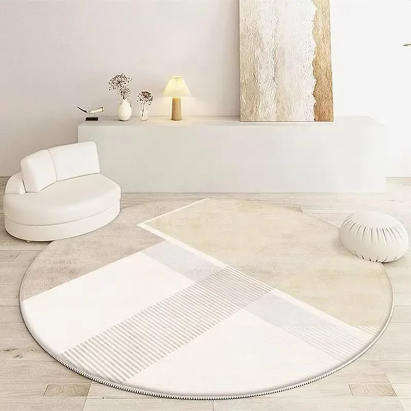 VIKAMA Carpet For Live Room Round Sofa Non-Slip Carpet Office Computer Study Light Luxury Rug For Bedroom Floor Mat Home Decorat