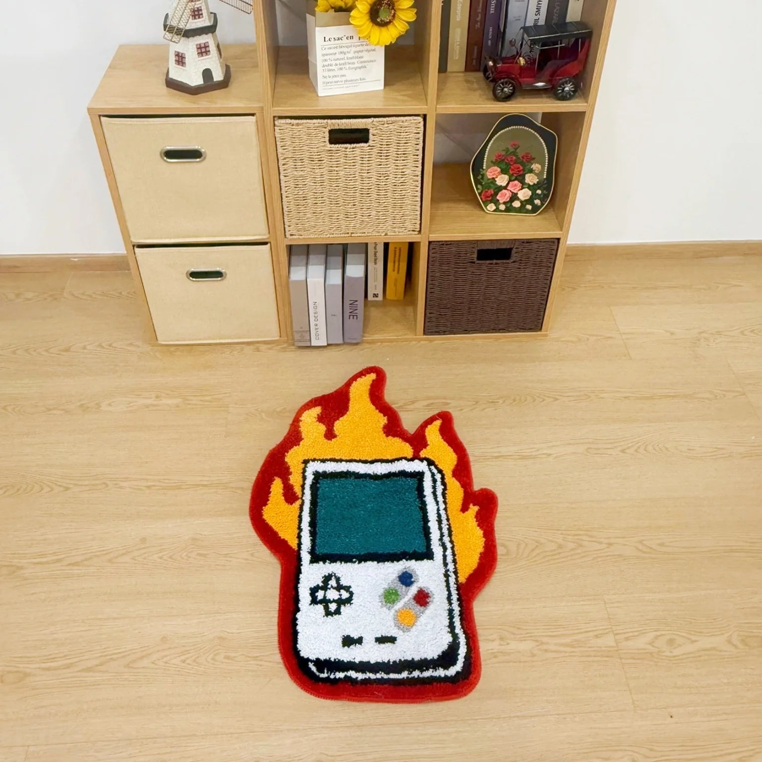 Retro Gaming Console Pixel Art Rug – Non-Slip Floor Mat