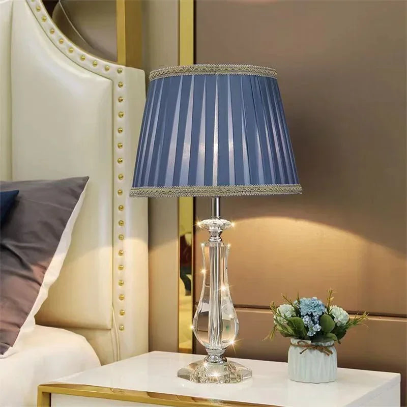 Contemporary Crystal Table Lamp Luxurious Living Room Bedroom Study LED Originality Bedside Desk Light