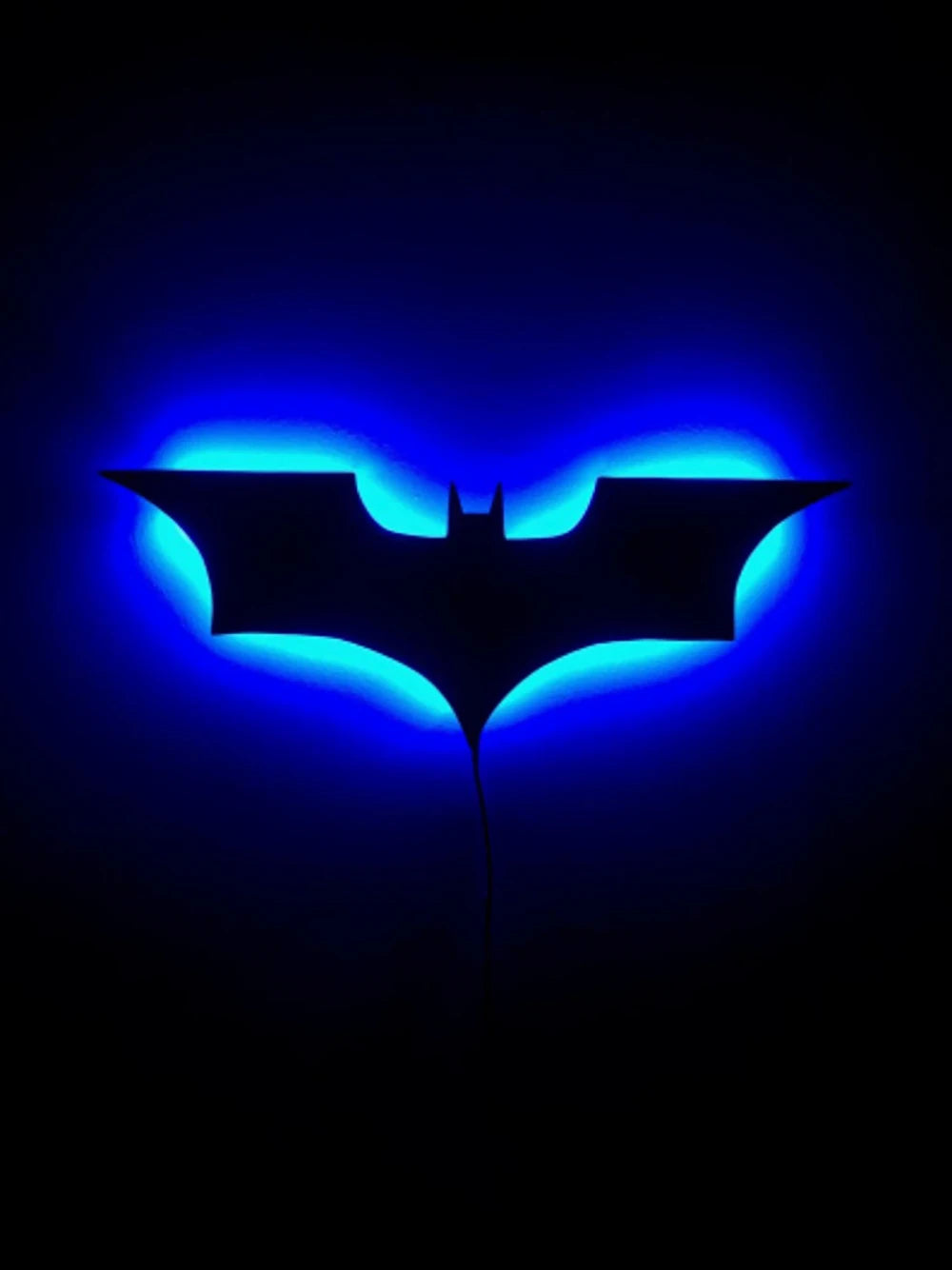 Creative 3D Bat Wall Lamp RGB LED Bedside Gaming Room Bar Decorative Light with Remote Control for Bedroom Living Room Porch