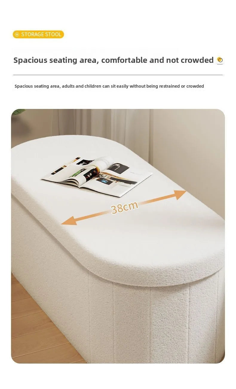 Outdoor Storage Ottoman Bench – Foldable Waterproof Shoe Storage Seat