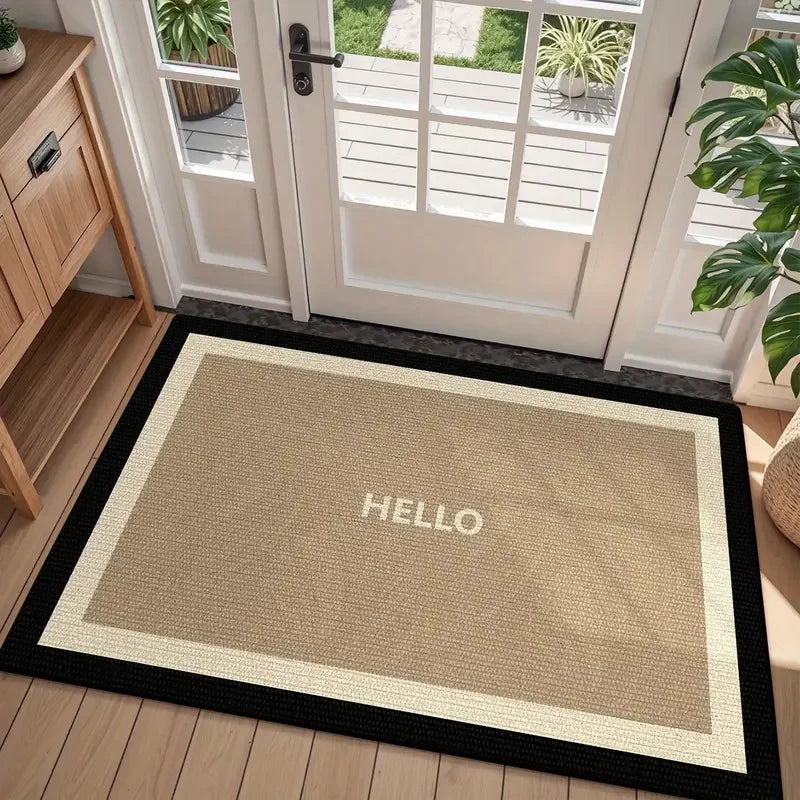 VIKAMA Absorbent Non-Slip Doormat Entry Floor Mat European-Style Simple Entry Door Wear-Resistant Rub-Resistant Doormat
