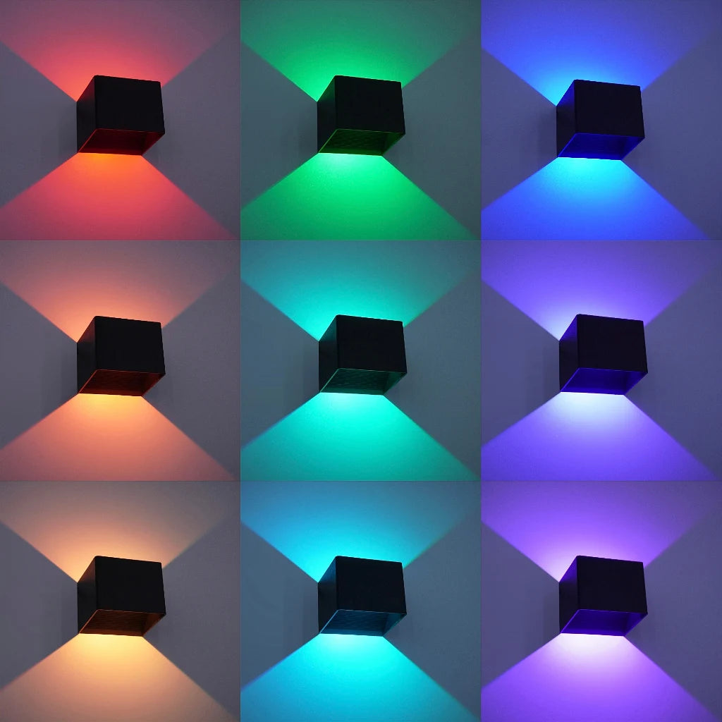 RGB remote control LED wall light 3W modern indoor color light wall light up and down wall light