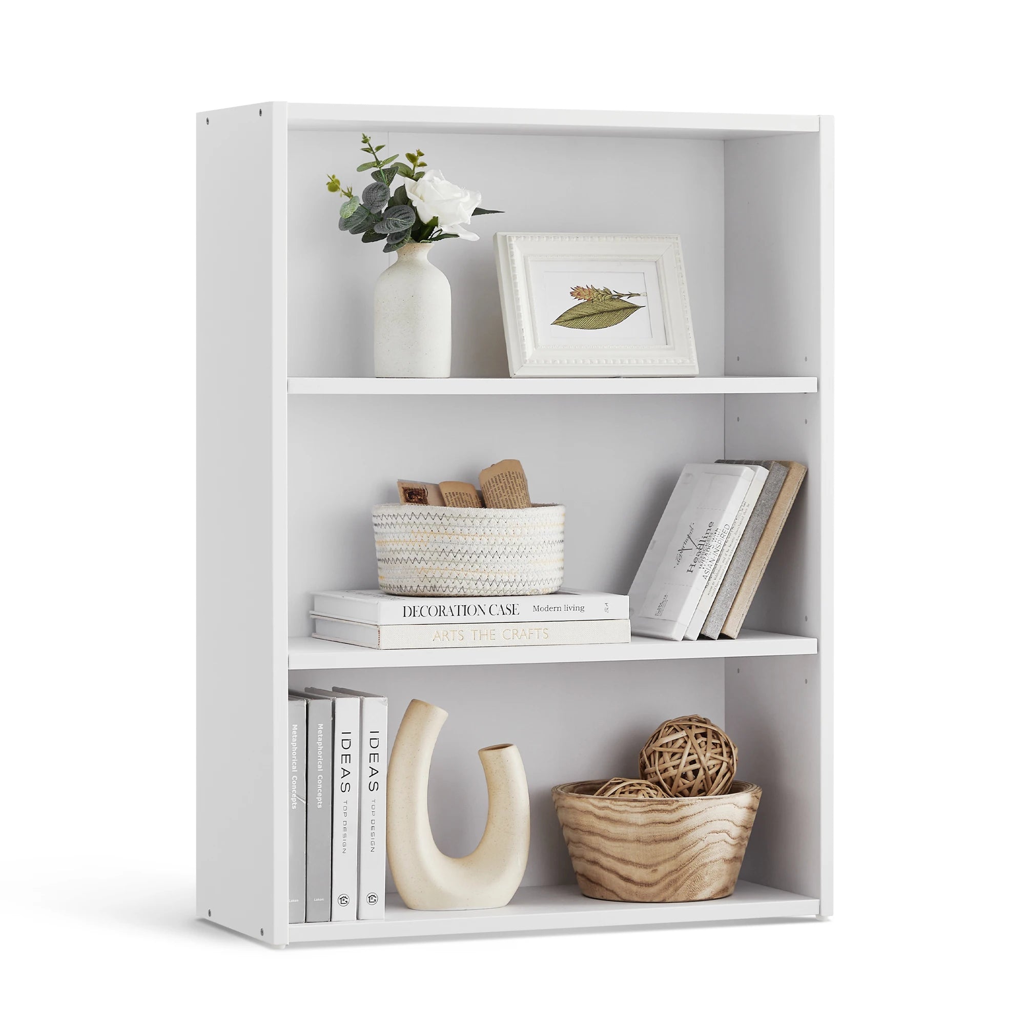 3-Tier Open Bookshelf – Compact Storage Shelf for Living Room