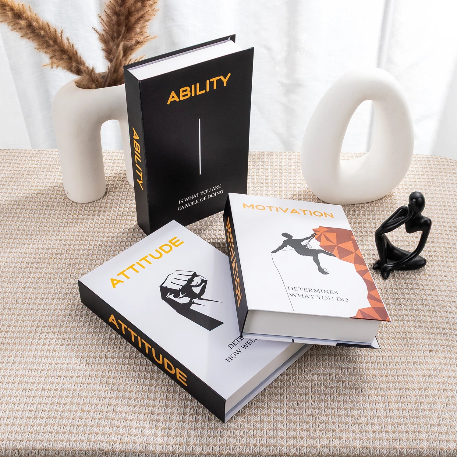 3Pcs Foldable Fashion Fake Books Living Room Decoration Designer Books Coffee Table Ornaments Club Hotel Room Villa Prop Books