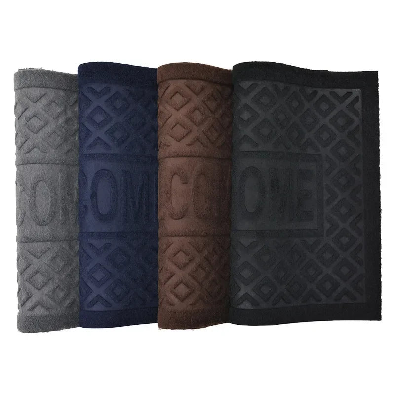 Heavy duty rubber welcome mat - anti slip, dust-proof home entrance door mat, durable and washable carpet,