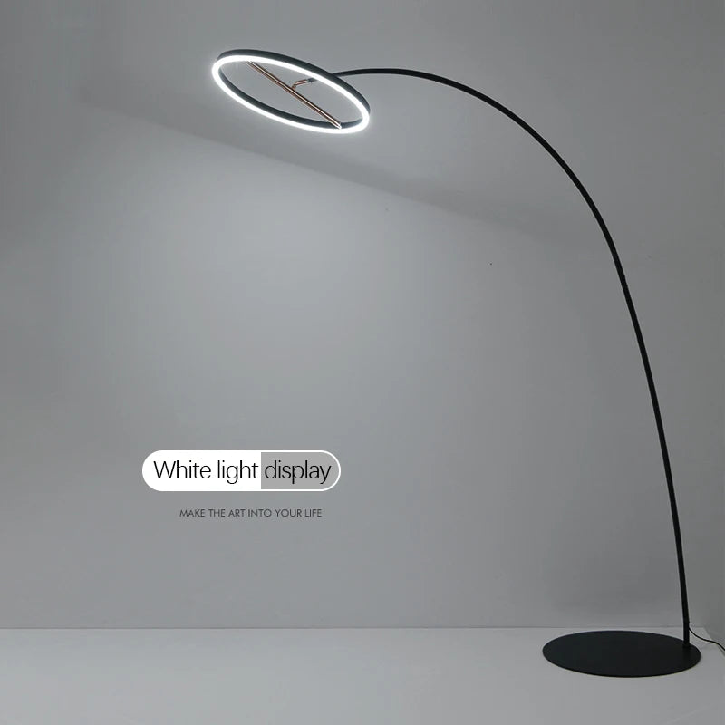 SAMAN Nordic Fishing Floor Lamp ModernFamily Living Room Beside The Sofa Creative LED Minimalism Standing Light