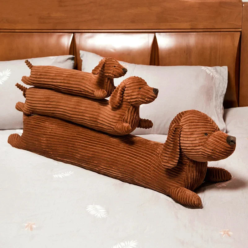 Long Sausage Dog Body Pillow Dachshund Stuffed Doll Large Dog Decorative Body Pillow Sleeping Back Cushion Livingroom Decoration