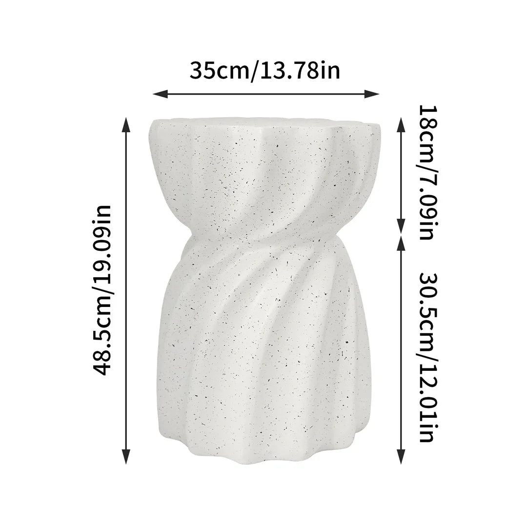 Modern Living Room Sofa Side Indoor End Table Outdoor Accent Table Lightweight Concrete Stool