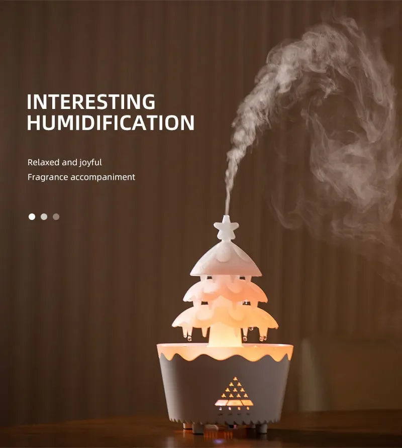 Lucky Tree Aromatherapy Diffuser Water Drip Raindrop Air Humidifier Rain Cloud with Remote Control for Christmas Gift