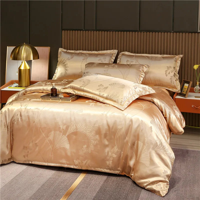 3pcs Duvet Cover and Pillow case Set No Filling,European Light Luxury Type Skin-Friendly Soft Fabric,For Family bedroom Bedding