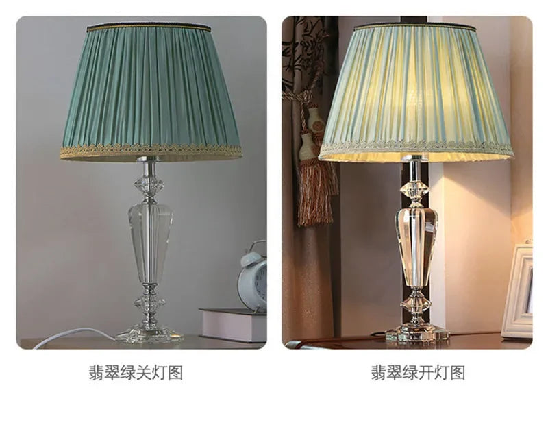 Luxury Crystal Table Lamp  Fashion Modern Living Room Bedroom Study Villa Hotel Home Decoration Lightled lamp led lamp