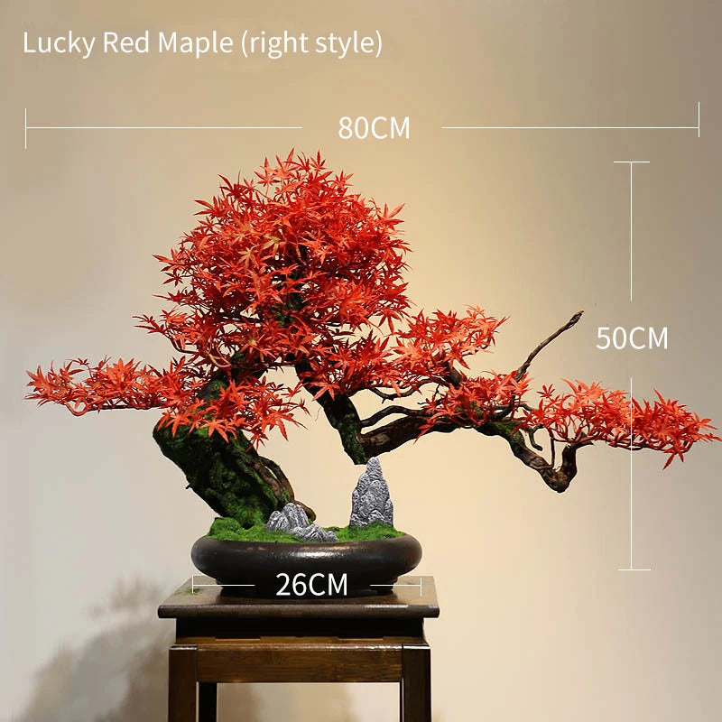 Simulation Welcome Pine Landscaping Decorations, Green Plant Bonsai Ornaments, Home, Living Room, Hotel, Porch Decoration
