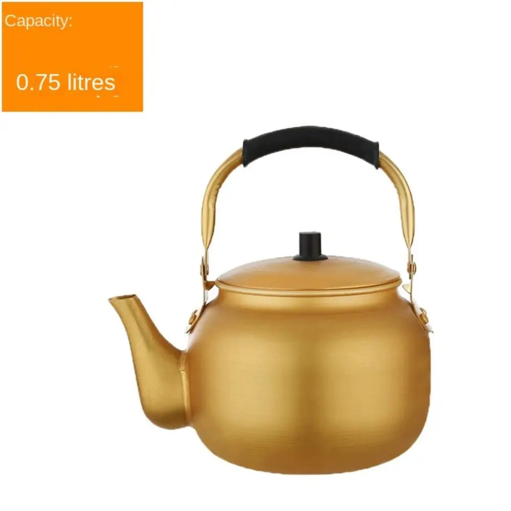 Portable Aluminum Outdoor Kettle – 0.75–4L (Gold Finish)