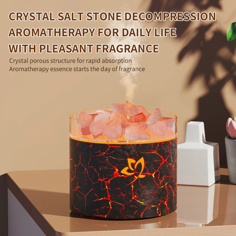 New salt stone humidifier with colorful night light, car USB humidifier, mini essential oil diffuser sprayer.