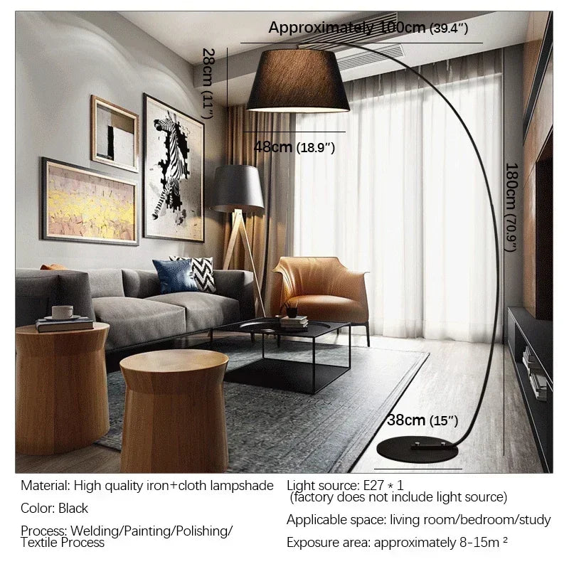 OULALA Nordic  Fishing Floor Lamp Modern Family Beside The Sofa LED Decorative Standing Light