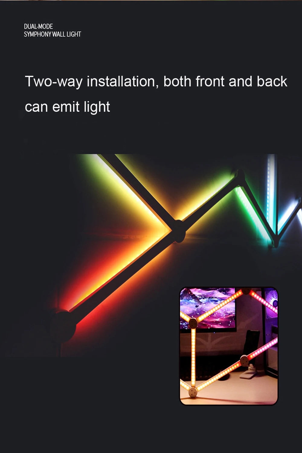 RGB LED Wall Lamp Smart WIFI APP DIY Free Splicing Atmosphere Night Light Music Rhythm TV Backlight Bedroom Game Room Decor Lamp