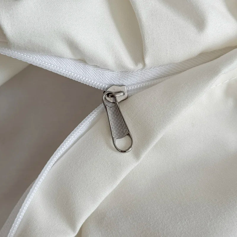 4Pcs French Princess Style Ruffles Bedding Set Double King Queen Size Wedding Bedroom Duvet Cover Flat/Fitted Sheet Pillowcases