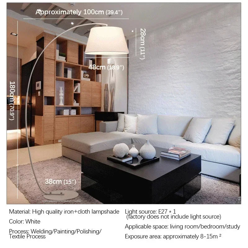 OULALA Nordic  Fishing Floor Lamp Modern Family Beside The Sofa LED Decorative Standing Light