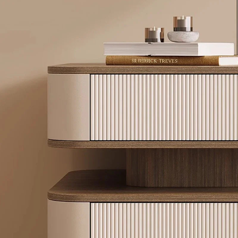 Minimalist Simple Aesthetic Bedside Table With Drawers Nordic Storage Nightstand Space Saving Mesa De Noche Bedroom Furniture