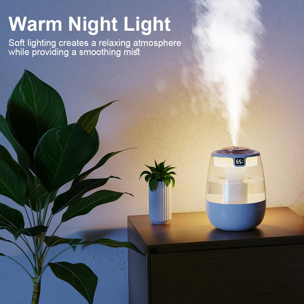 Air Humidifier Large Capacity USB Double Spray Humidifier Dual Spray Port Humidifier Desktop USB Mist Maker for Home Room Office