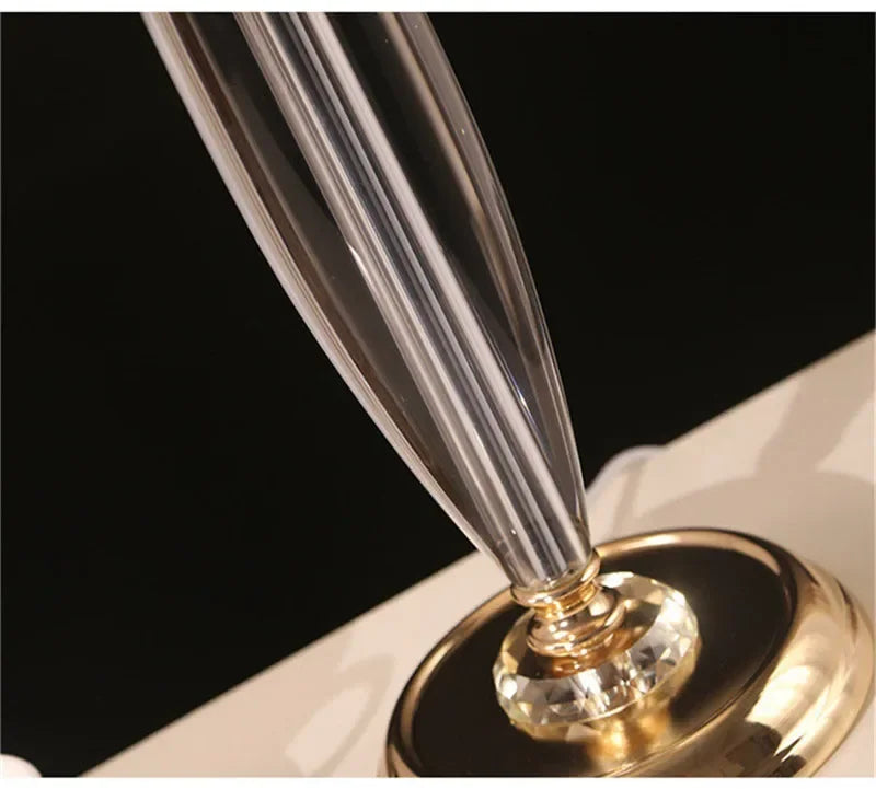 Nordic Modern Crystal Table Lamp LED Luxury Living Room Bedroom Study Villa Hotel Home Decoration Light