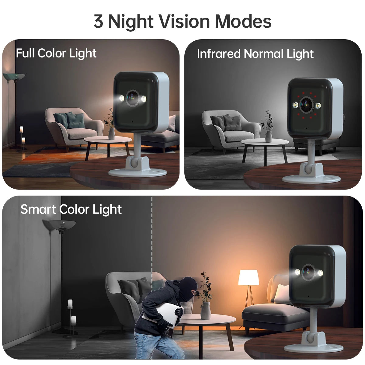 Jooan Outdoor Mini WiFi IP Camera Smart Home Security Camera 1080P HD Color Night Baby Monitor Two Way Audio Video Surveillance