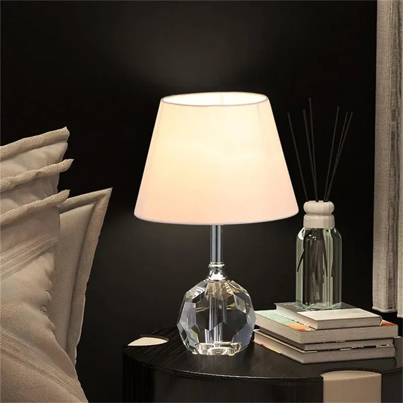 TEMAR Nordic Modern Crystal Table Lamp LED Luxury Living Room Bedroom Study Villa Hotel Home Decoration Light