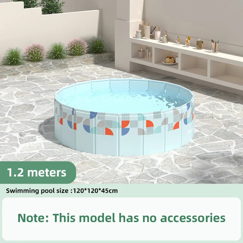 PVC Foldable Non-Inflatable Swimming Pool – Family & Pet Outdoor Pool