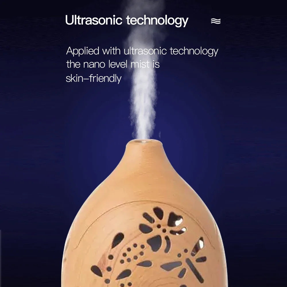 Lavender Hollow Ultrasonic Aromatherapy Diffuser  7 Color LED Lights, Quiet & Auto Shut Off