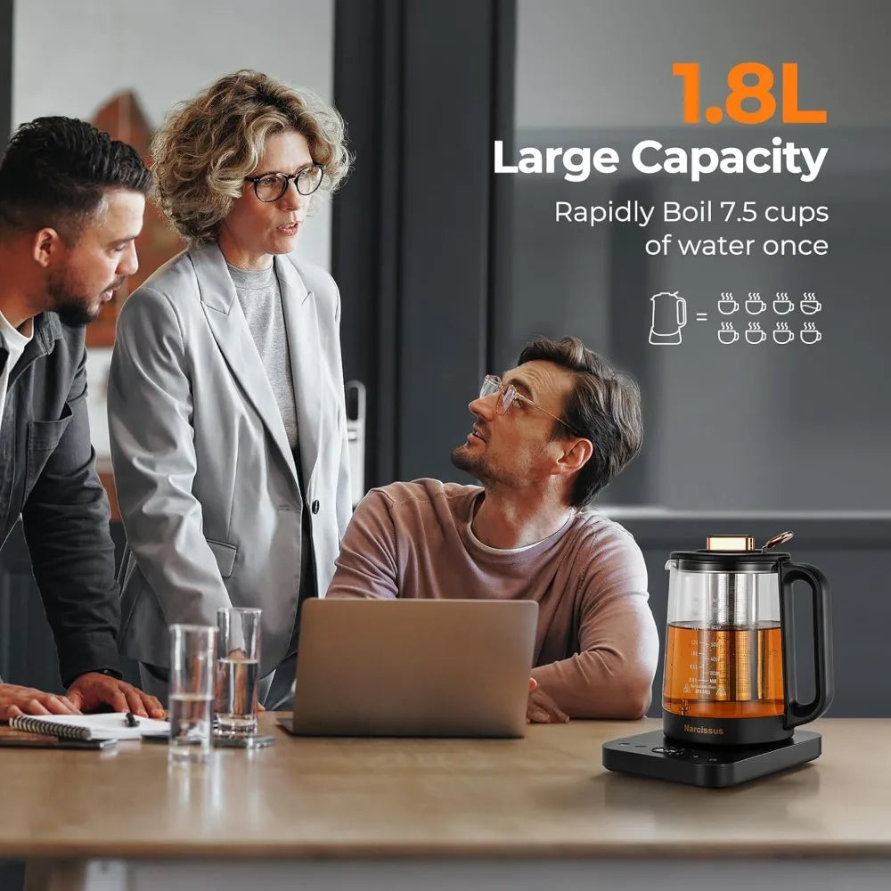 Electric Glass Kettle with Temperature Control – 1.8L